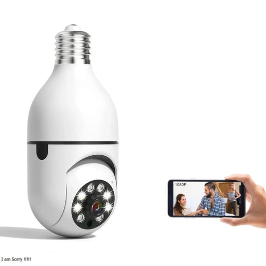 V380 Pro 360° Light Bulb Security Camera – 1080P HD Wireless WiFi Surveillance Camera with Night Vision & Motion Detection