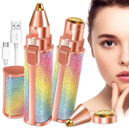 2-in-1 Women’s Electric Hair Trimmer & Eyebrow Precision Razor – Cordless, Painless & Rechargeable
