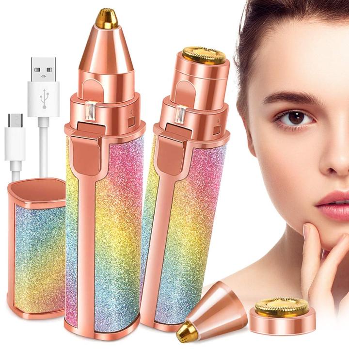 2-in-1 Women’s Electric Hair Trimmer & Eyebrow Precision Razor – Cordless, Painless & Rechargeable